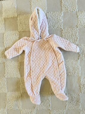 Nordstrom Quilted Hooded One-Piece in Light Pink